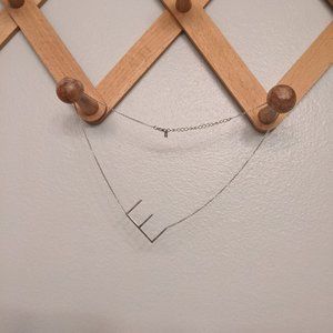 CAI Silver E Necklace - 16"-18"